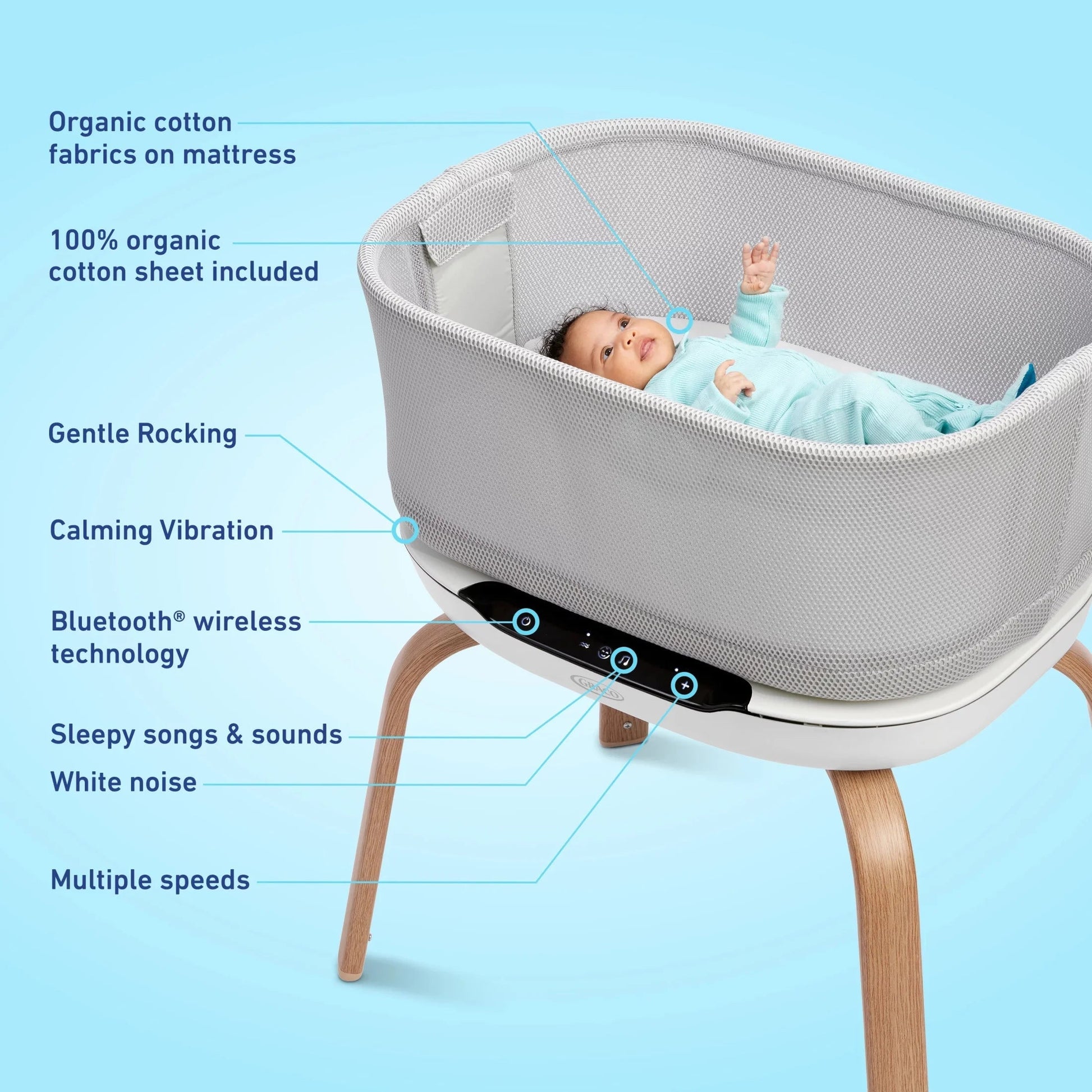 Smartsoothe Newborn Bassinet, Luna