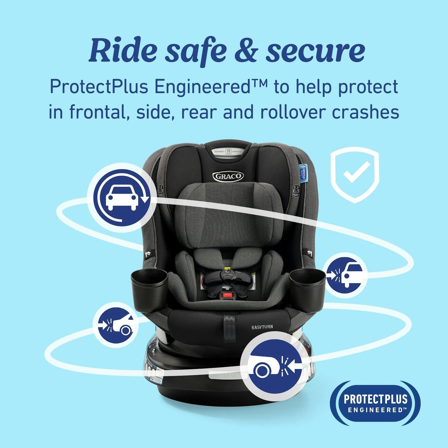 Easyturn 360 2-In-1 Rotating Convertible Car Seat