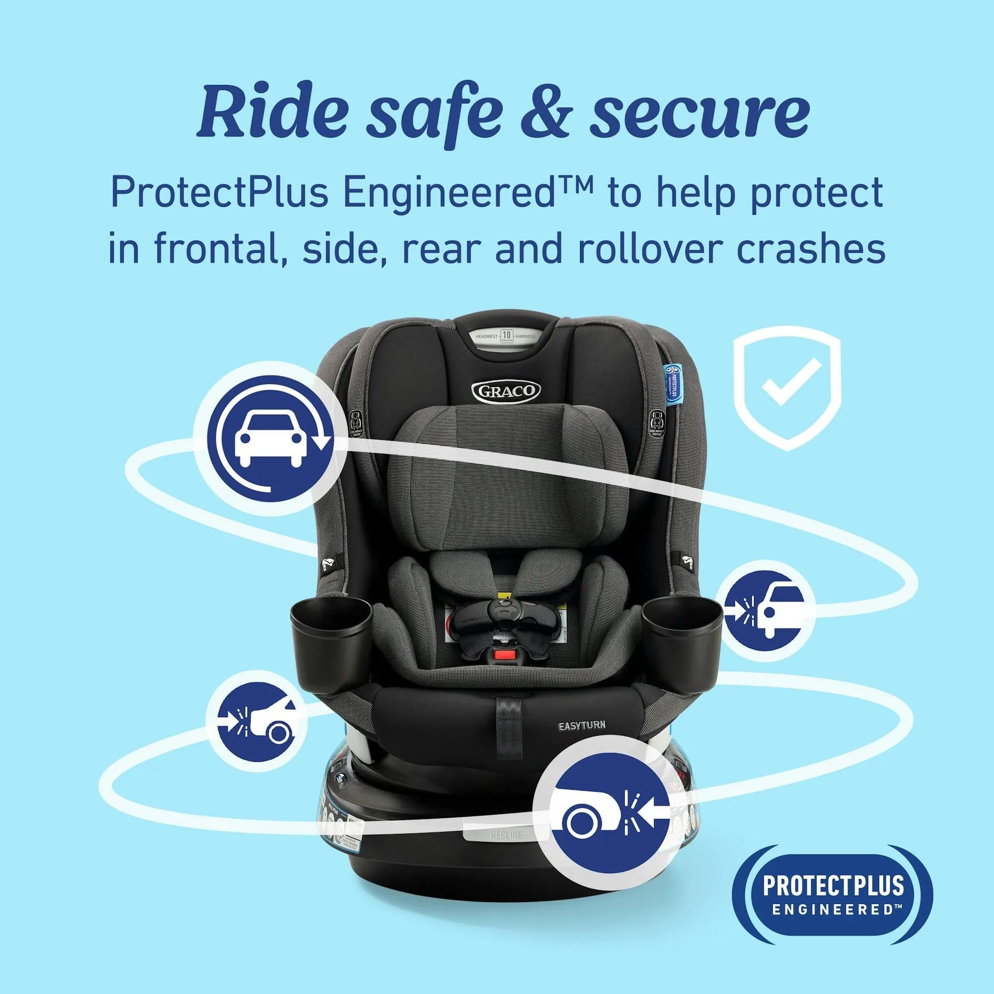 Easyturn 360 2-In-1 Rotating Convertible Car Seat