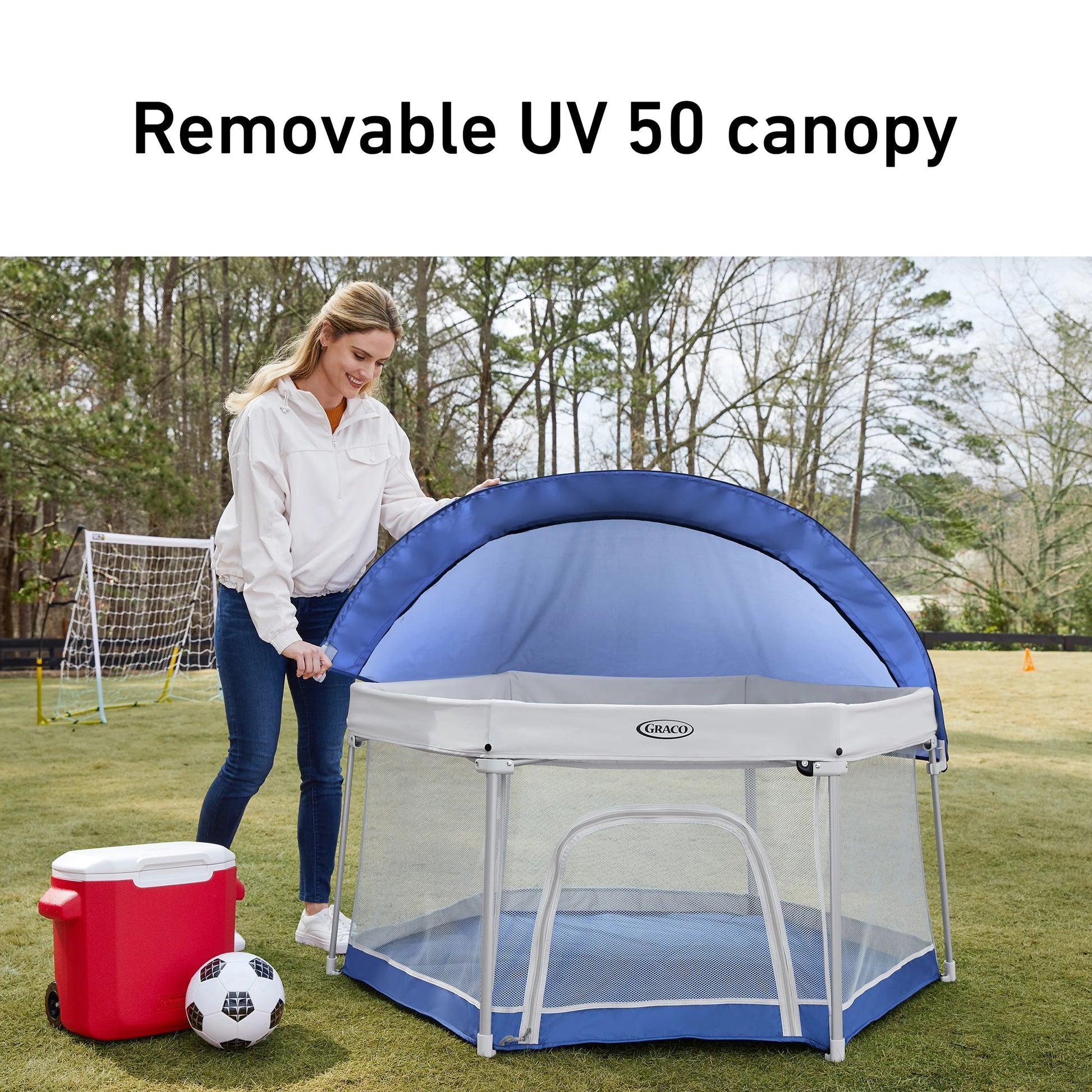 Pack 'N Play Litetraveler LX Playard, Outdoor and Indoor Use, Canyon, Blue, Unisex, 6 Panels