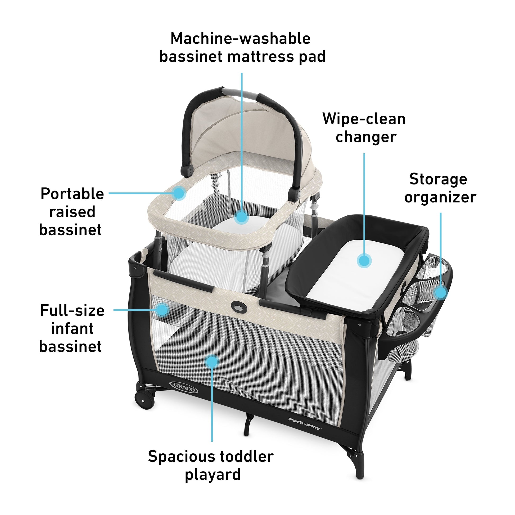Pack 'N Play Day2Dream Travel Bassinet Playard, London