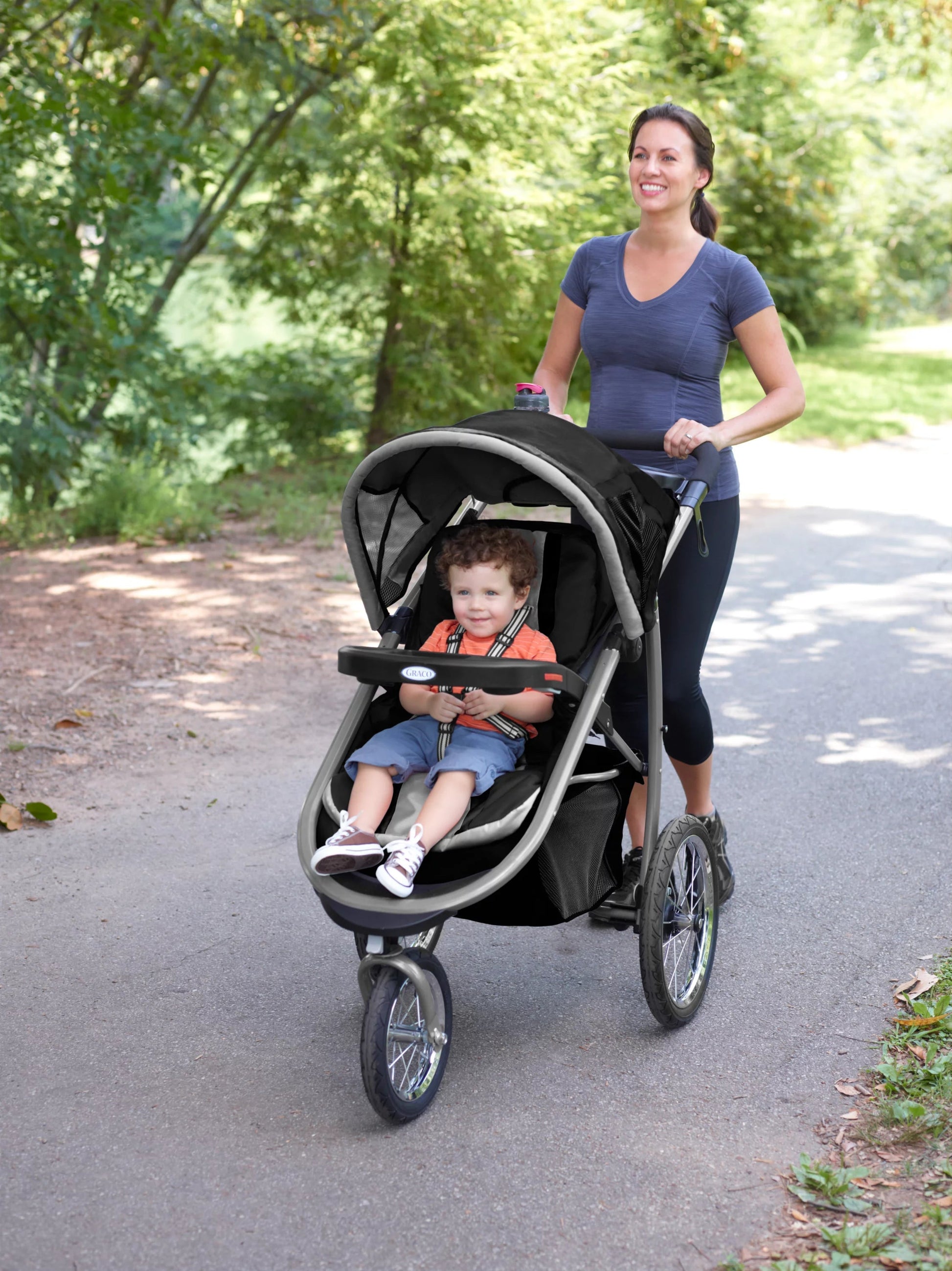 Fastaction Fold Jogger Click Connect Travel System Jogging Stroller, Gotham